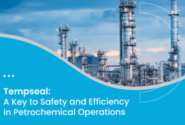 Tempseal petrochemical coating application on refinery pipeline